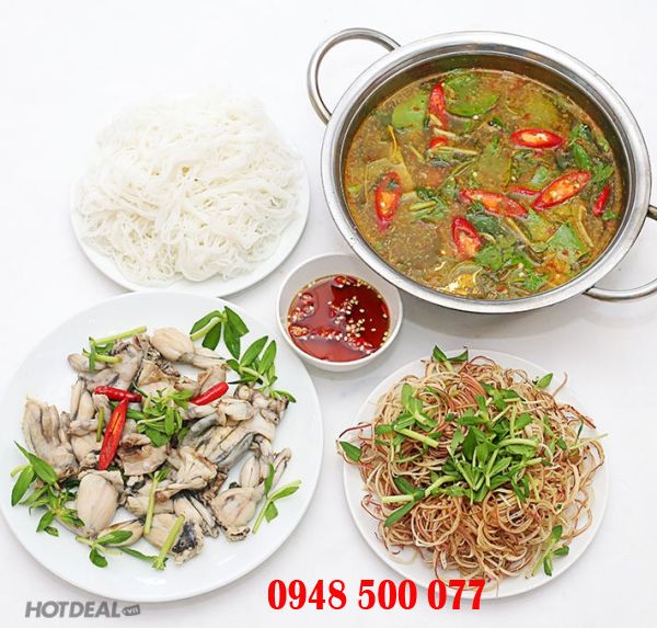 ẾCH NẤU LÁ GIANG