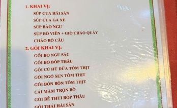 THỰC ĐƠN TIỆC CƯỚI HỎI, LIÊN HOAN, SINH NHẬT